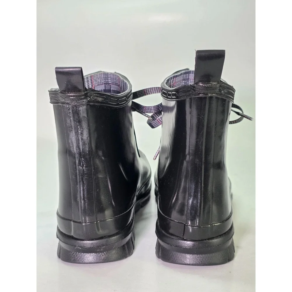 Charter Club Traynor Women's Rain Boots‎ Size 8 M Black Ankle Pull On Shoes